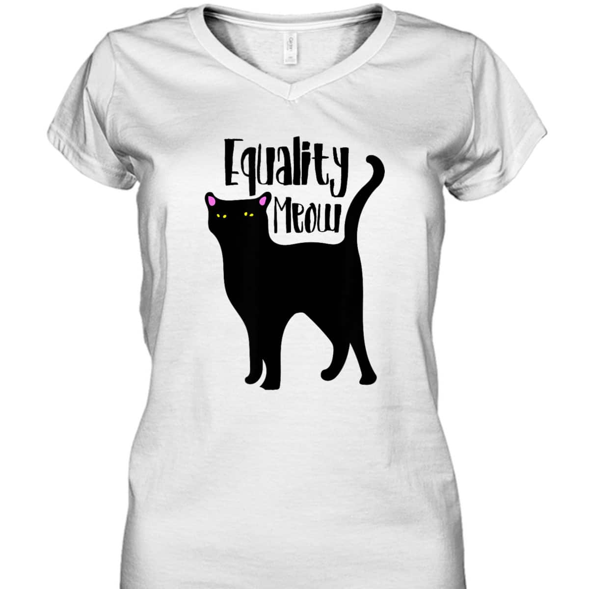 Equality Meow Cute Feminist Cat Feminism Cats T-Shirt