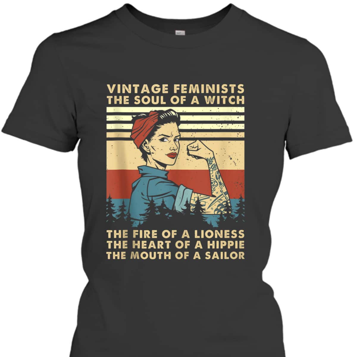 Vintage Feminist Soul Of A Witch The Heart Of A Hippie T-Shirt