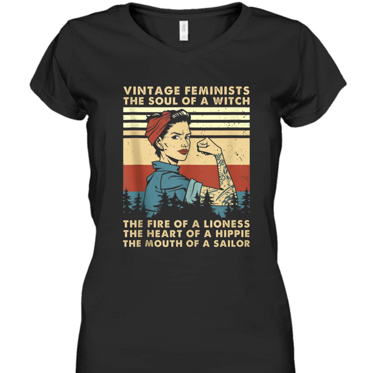 Vintage Feminist Soul Of A Witch The Heart Of A Hippie T-Shirt Vintage Feminist Soul Of A Witch The Heart Of A Hippie T-Shirt