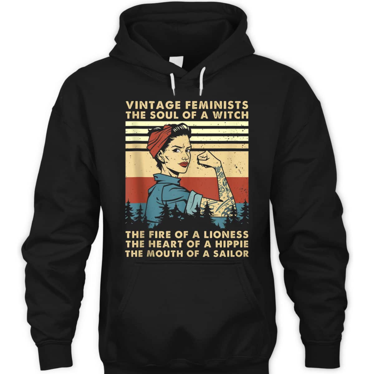 Vintage Feminist Soul Of A Witch The Heart Of A Hippie T-Shirt