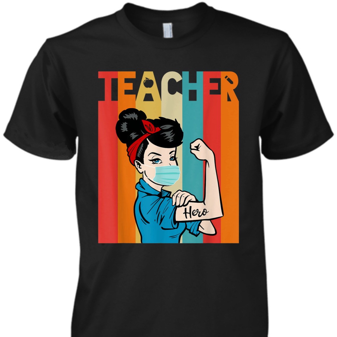 Strong Women Rosie The Riveter Vintage Teacher T-Shirt Strong Women Rosie The Riveter Vintage Teacher T-Shirt