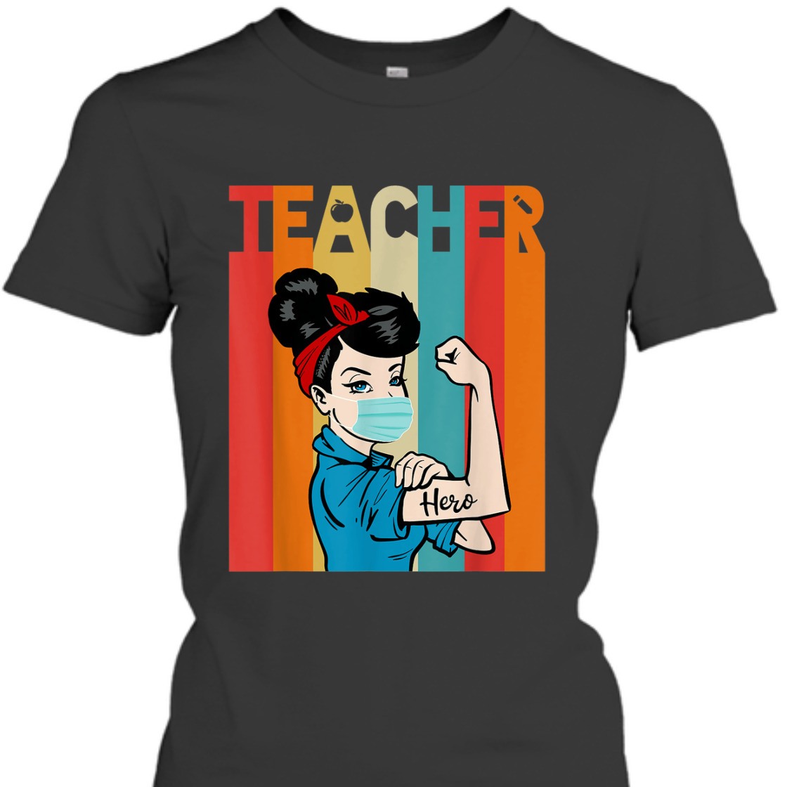 Strong Women Rosie The Riveter Vintage Teacher T-Shirt Strong Women Rosie The Riveter Vintage Teacher T-Shirt