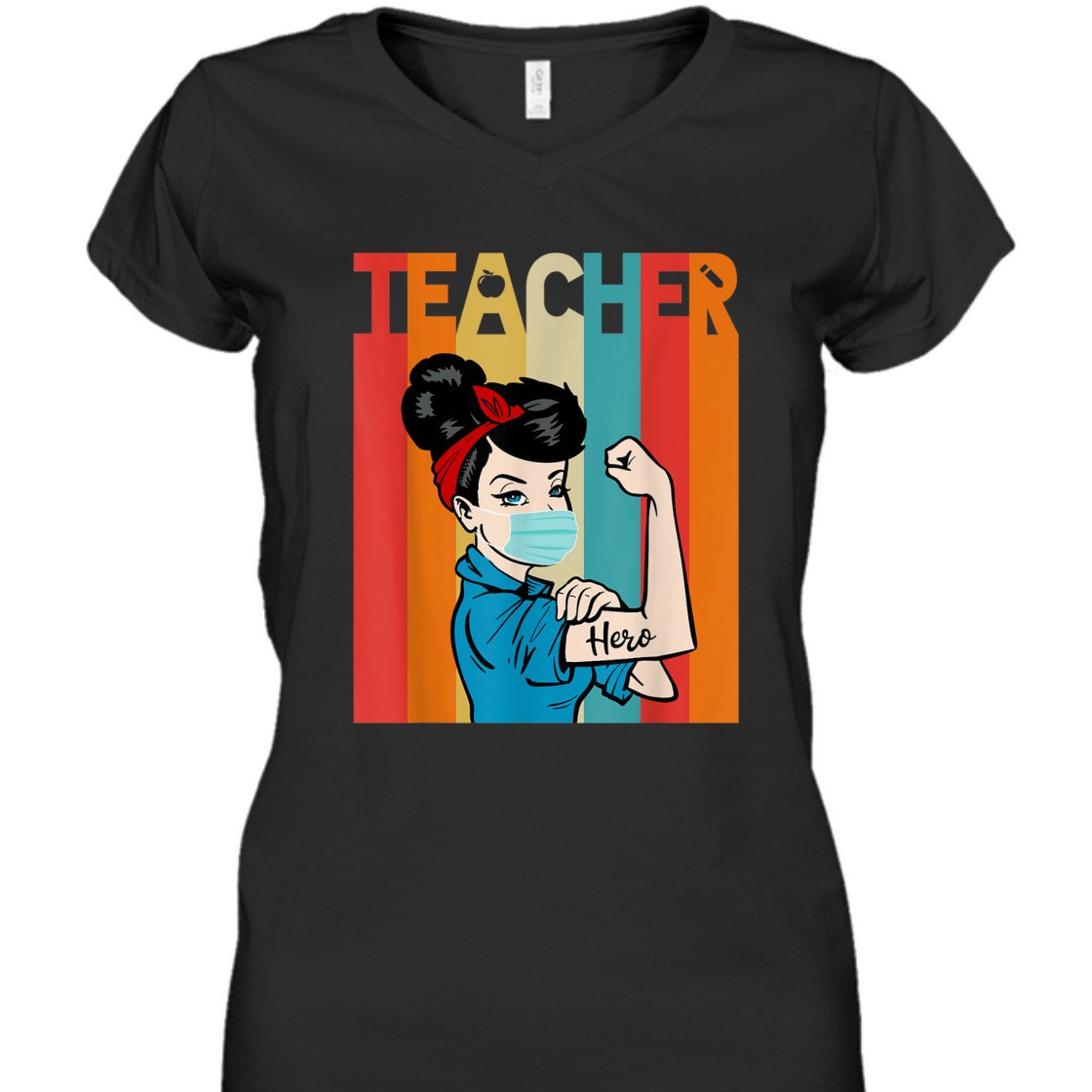 Strong Women Rosie The Riveter Vintage Teacher T-Shirt Strong Women Rosie The Riveter Vintage Teacher T-Shirt