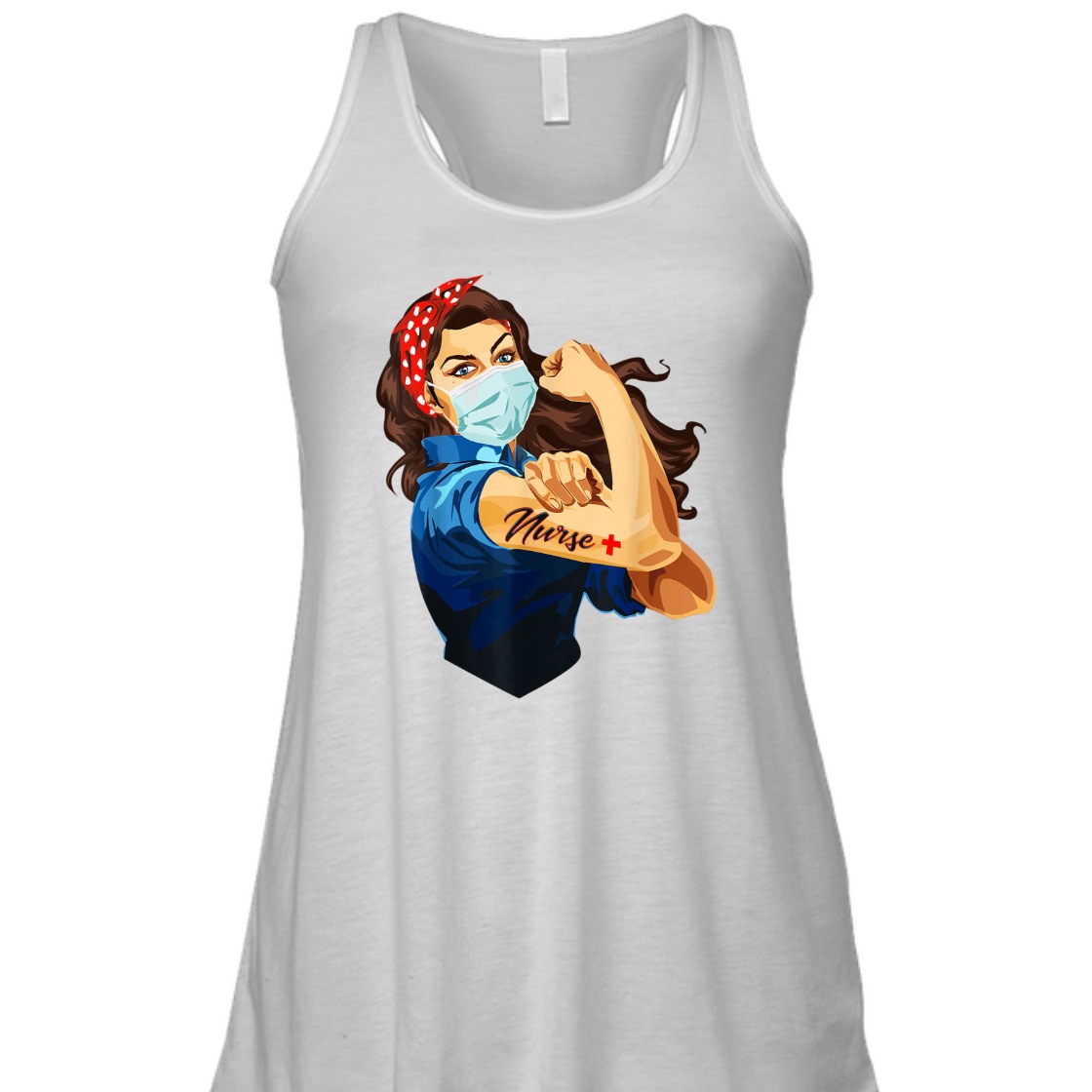 Strong Women Nurse Rosie The Riveter T-Shirt Strong Women Nurse Rosie The Riveter T-Shirt