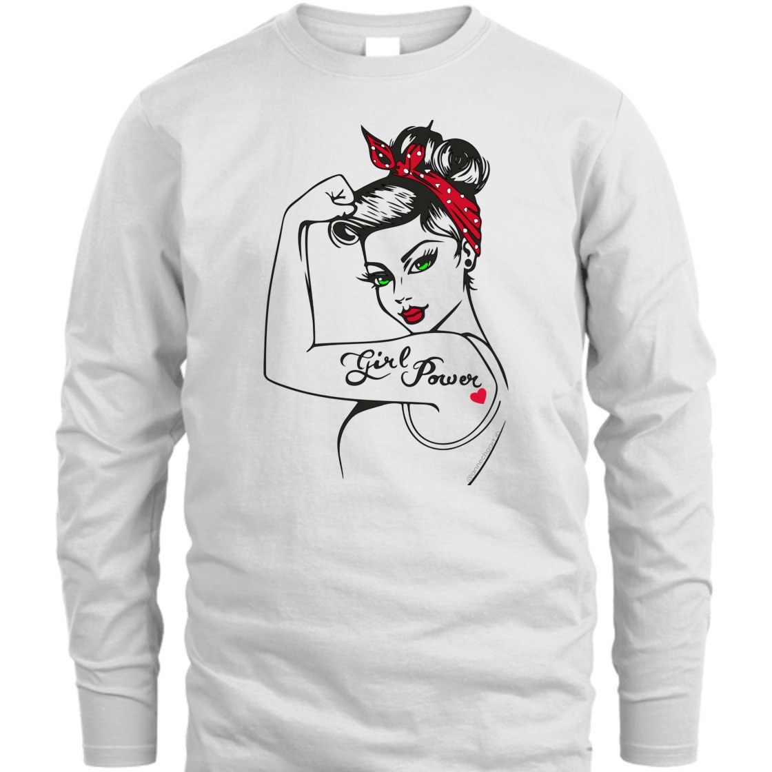 Strong Women Girl Power Pin Up Modern Rosie The Riveter T-Shirt Strong Women Girl Power Pin Up Modern Rosie The Riveter T-Shirt