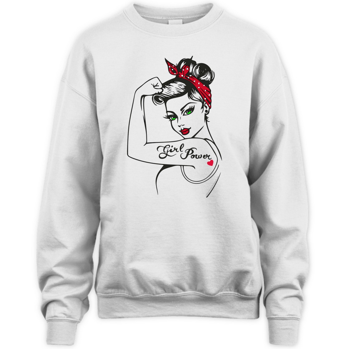 Strong Women Girl Power Pin Up Modern Rosie The Riveter T-Shirt Strong Women Girl Power Pin Up Modern Rosie The Riveter T-Shirt