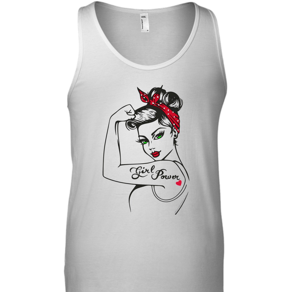 Strong Women Girl Power Pin Up Modern Rosie The Riveter T-Shirt Strong Women Girl Power Pin Up Modern Rosie The Riveter T-Shirt