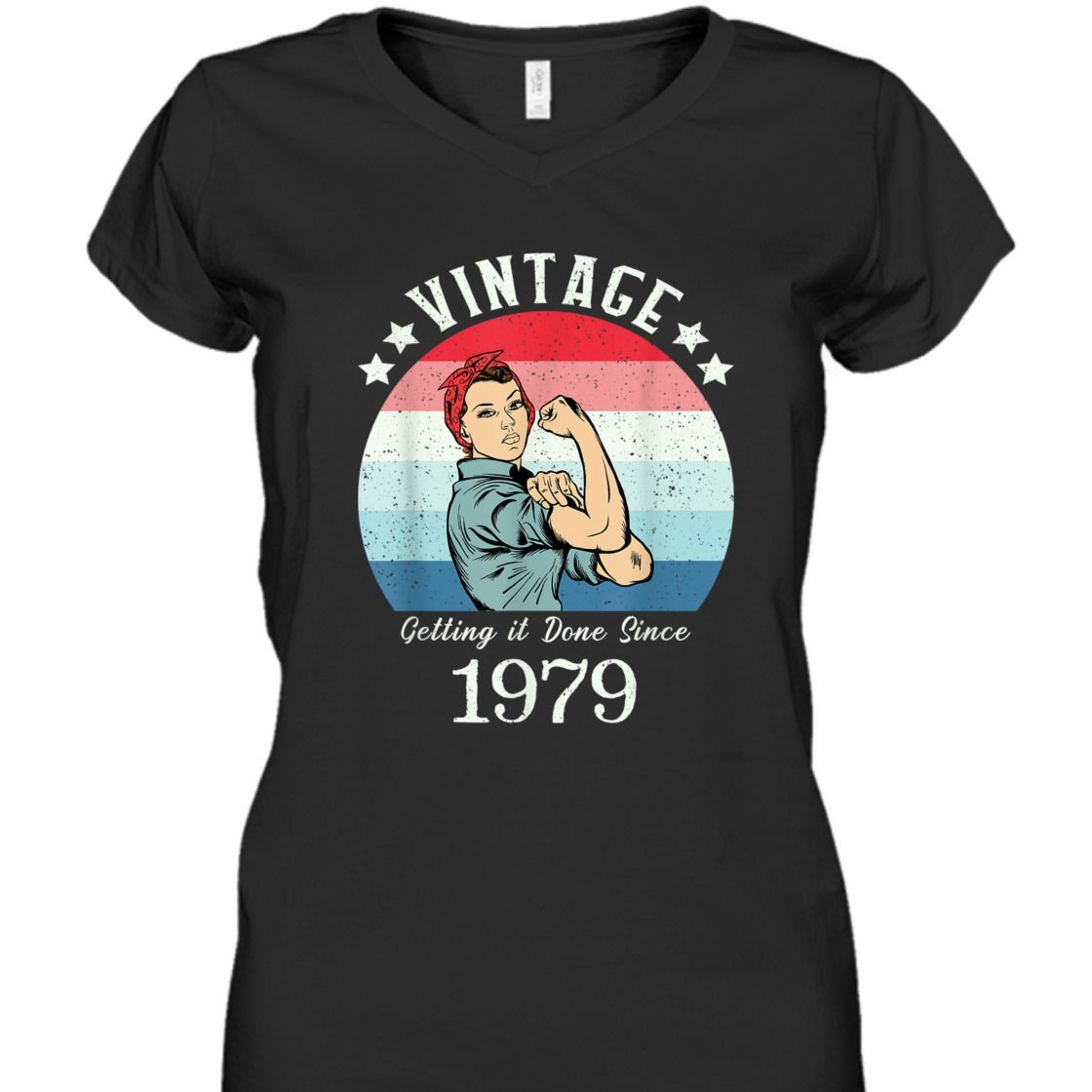 Strong Women Vintage 1979 Rosie The Riveter Birthday T-Shirt Strong Women Vintage 1979 Rosie The Riveter Birthday T-Shirt