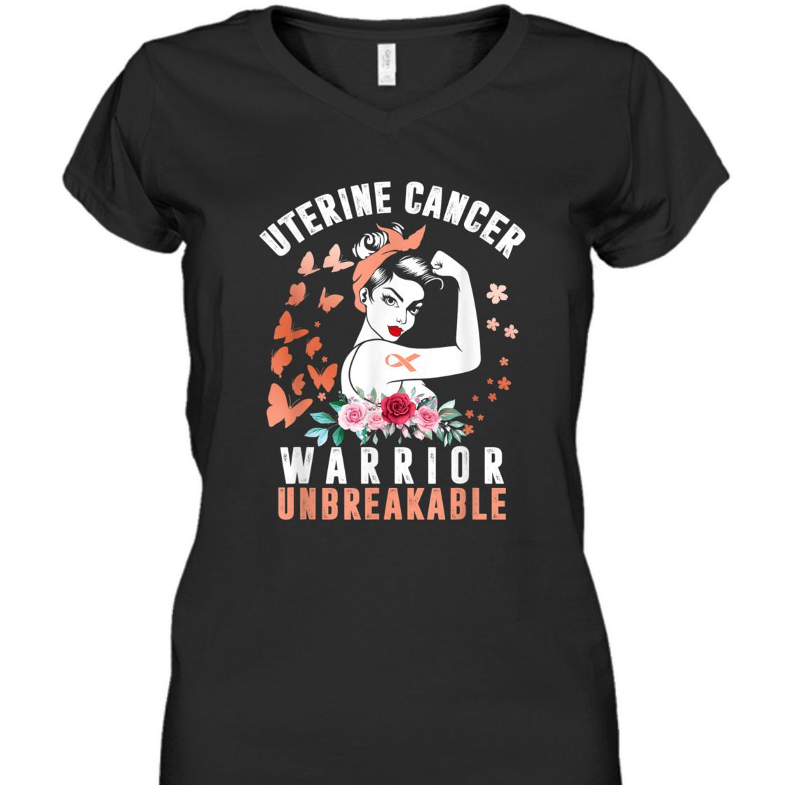 Strong Women Uterine Cancer Awareness Warrior Unbreakable T-Shirt Strong Women Uterine Cancer Awareness Warrior Unbreakable T-Shirt