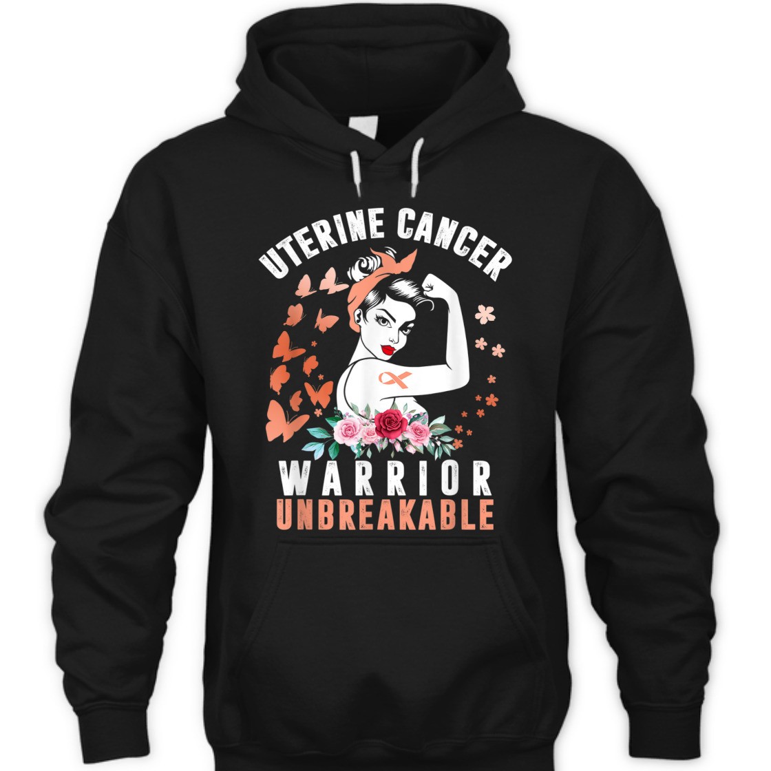 Strong Women Uterine Cancer Awareness Warrior Unbreakable T-Shirt Strong Women Uterine Cancer Awareness Warrior Unbreakable T-Shirt