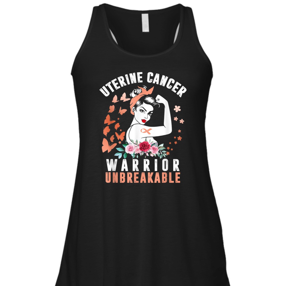 Strong Women Uterine Cancer Awareness Warrior Unbreakable T-Shirt Strong Women Uterine Cancer Awareness Warrior Unbreakable T-Shirt
