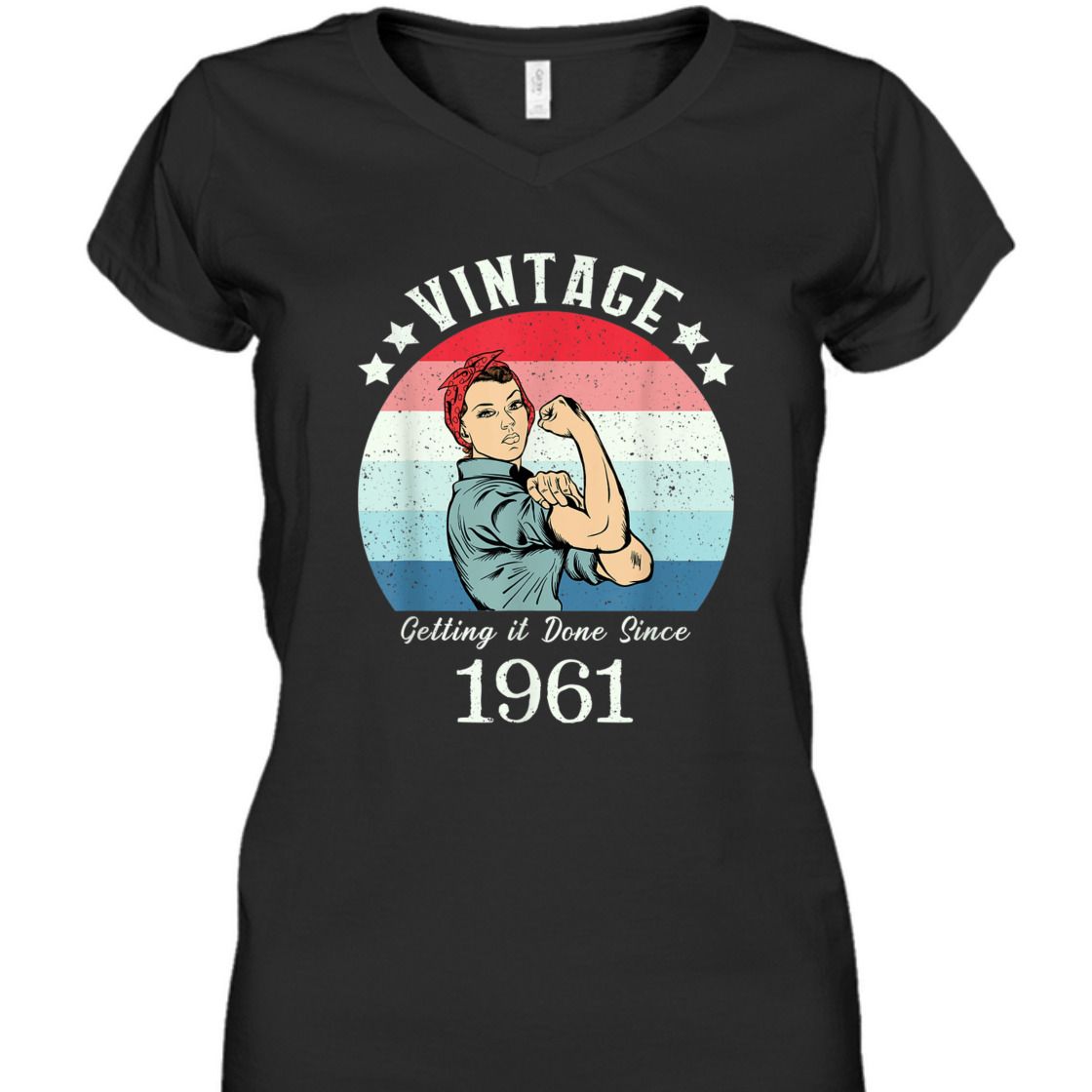 Strong Women Vintage 1961 Rosie The Riveter Birthday T-Shirt Strong Women Vintage 1961 Rosie The Riveter Birthday T-Shirt