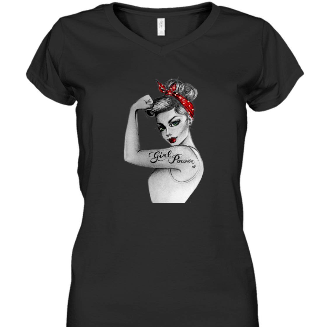 Strong Women Girl Power Rosie The Riveter T-Shirt Strong Women Girl Power Rosie The Riveter T-Shirt