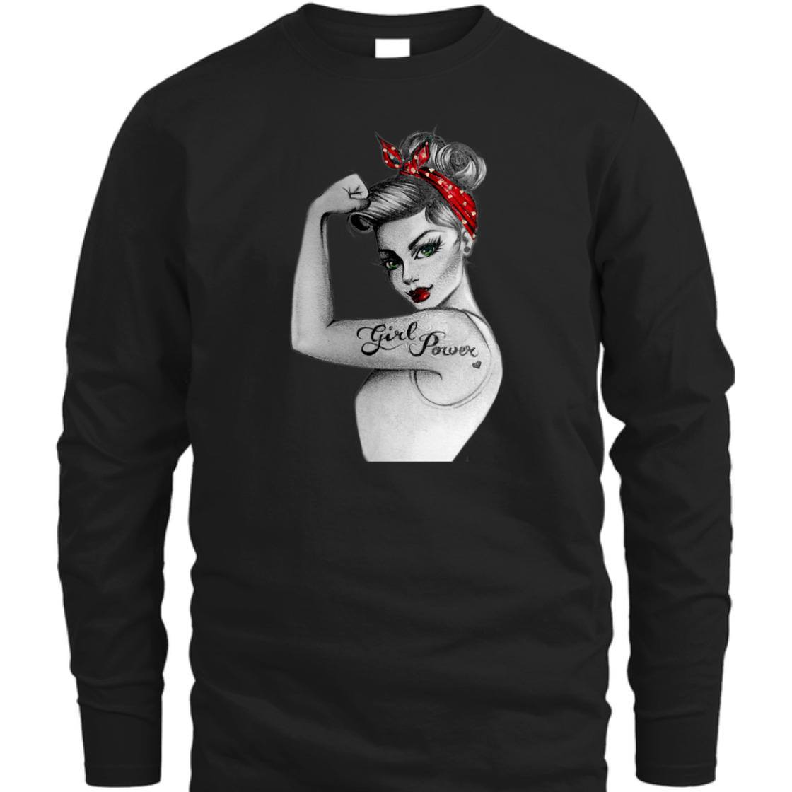 Strong Women Girl Power Rosie The Riveter T-Shirt Strong Women Girl Power Rosie The Riveter T-Shirt