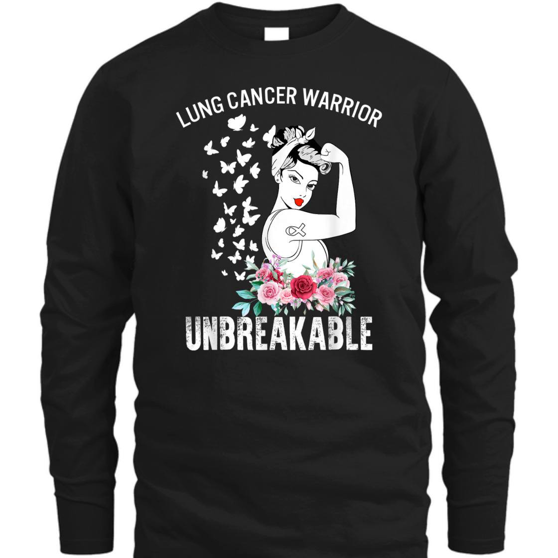 Strong Women Lung Cancer Awareness Warrior Unbreakable T-Shirt Strong Women Lung Cancer Awareness Warrior Unbreakable T-Shirt