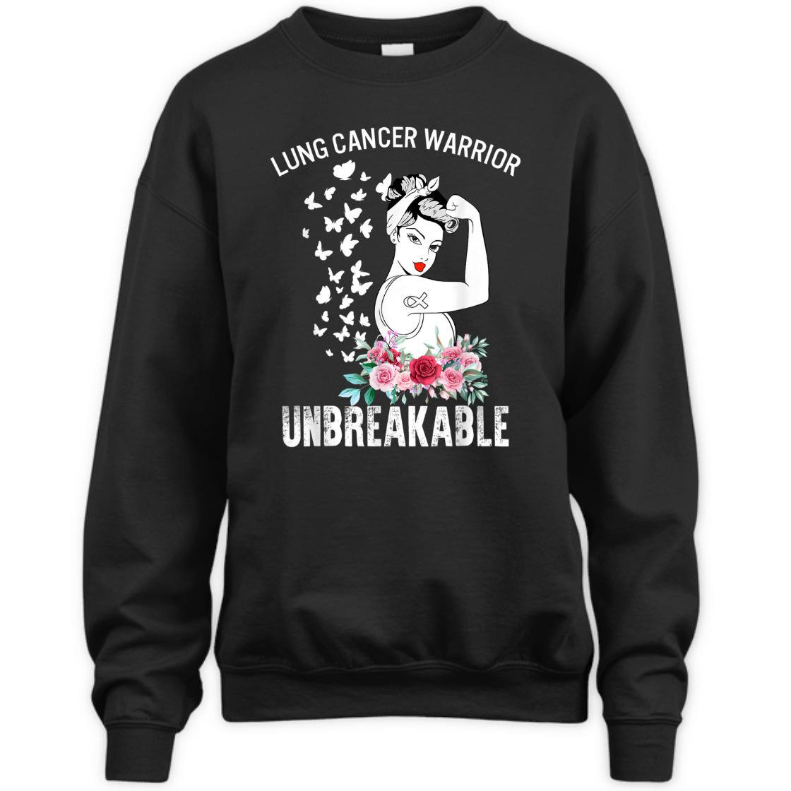 Strong Women Lung Cancer Awareness Warrior Unbreakable T-Shirt Strong Women Lung Cancer Awareness Warrior Unbreakable T-Shirt