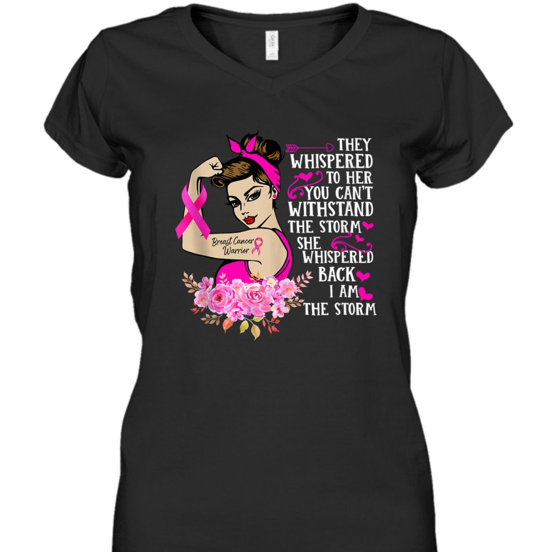 Strong Women I'm The Storm Breast Cancer Warrior Pink Ribbon T-Shirt Strong Women I'm The Storm Breast Cancer Warrior Pink Ribbon T-Shirt