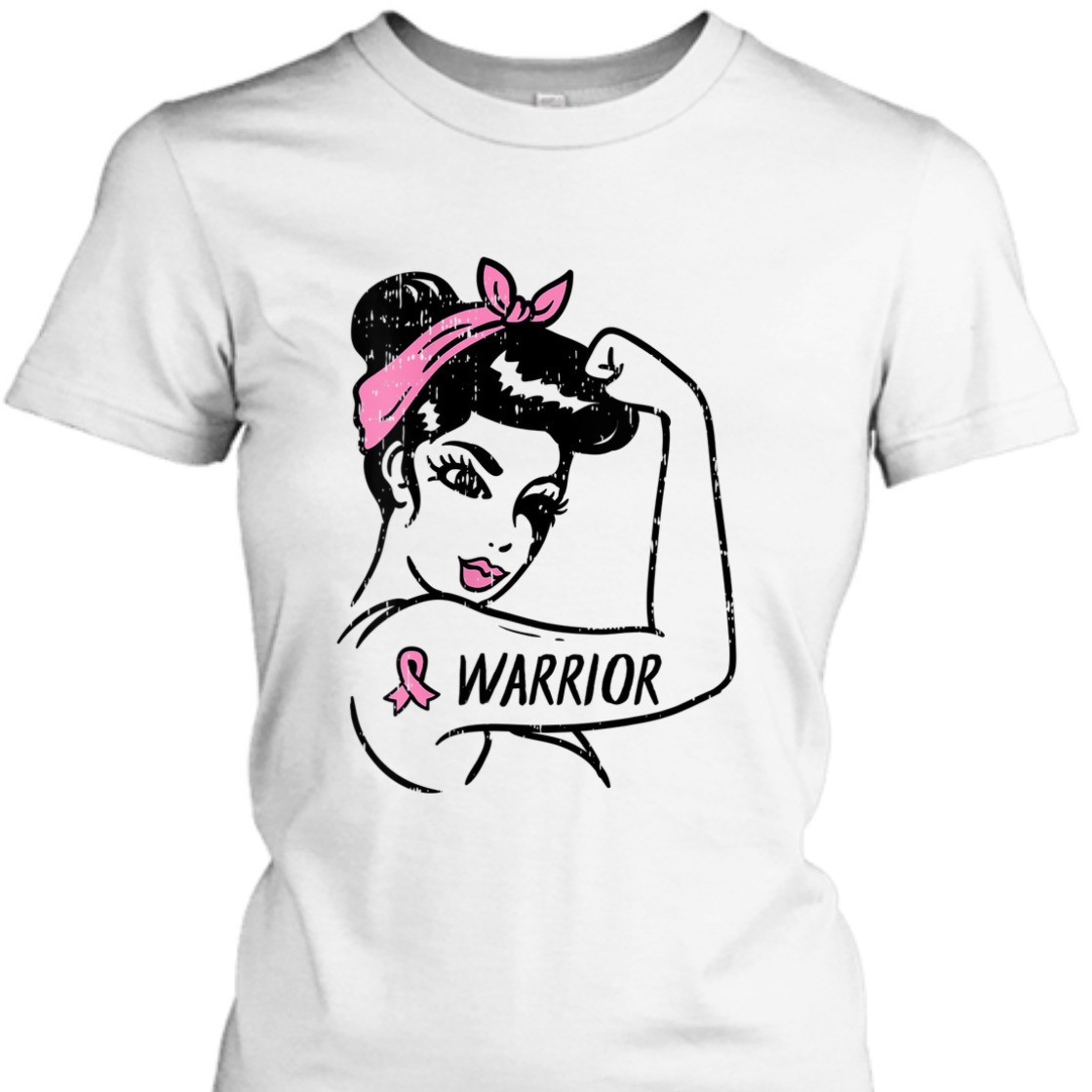 Strong Women Breast Cancer Awareness Warrior Rosie The Riveter Pink T-Shirt Strong Women Breast Cancer Awareness Warrior Rosie The Riveter Pink T-Shirt