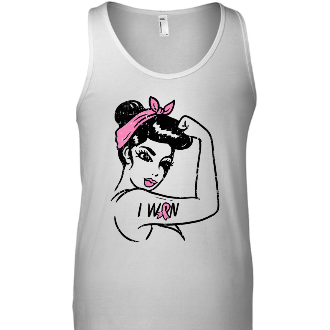 Strong Women Rosie Riveter The I Won Awareness Breast Cancer Survivor T-Shirt Strong Women Rosie Riveter The I Won Awareness Breast Cancer Survivor T-Shirt