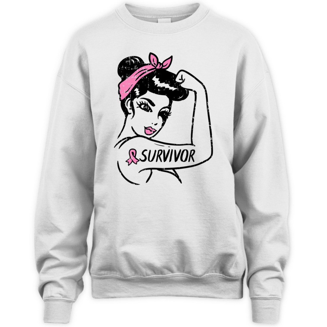 Strong Women Breast Cancer Survivor Rosie The Riveter Pink Awareness T-Shirt Strong Women Breast Cancer Survivor Rosie The Riveter Pink Awareness T-Shirt