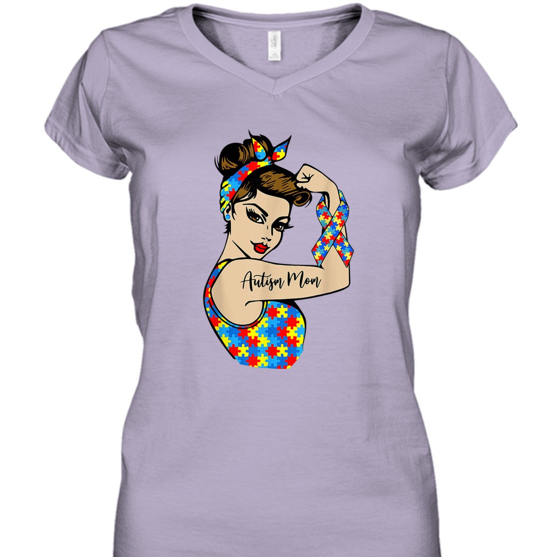 Strong Women Autism Mom Unbreakable Rosie The Riveter T-Shirt Strong Women Autism Mom Unbreakable Rosie The Riveter T-Shirt