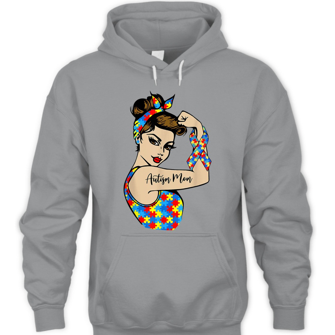 Strong Women Autism Mom Unbreakable Rosie The Riveter T-Shirt Strong Women Autism Mom Unbreakable Rosie The Riveter T-Shirt