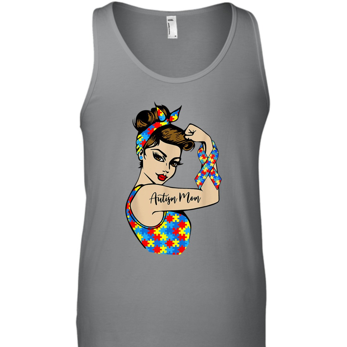 Strong Women Autism Mom Unbreakable Rosie The Riveter T-Shirt Strong Women Autism Mom Unbreakable Rosie The Riveter T-Shirt