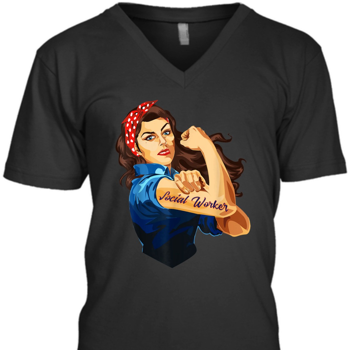 Strong Women Rosie The Riveter Social Worker Feminist T-Shirt Strong Women Rosie The Riveter Social Worker Feminist T-Shirt