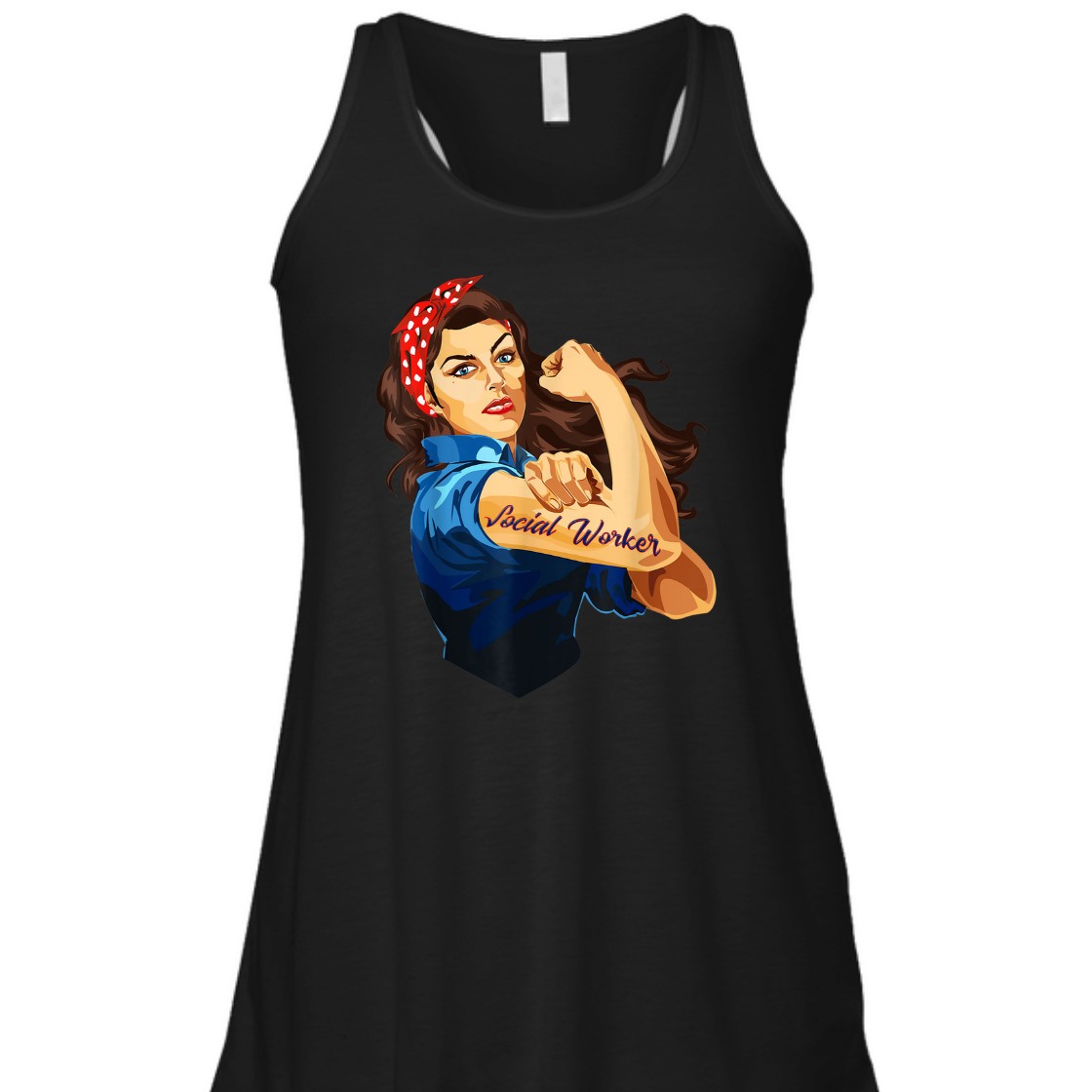 Strong Women Rosie The Riveter Social Worker Feminist T-Shirt Strong Women Rosie The Riveter Social Worker Feminist T-Shirt