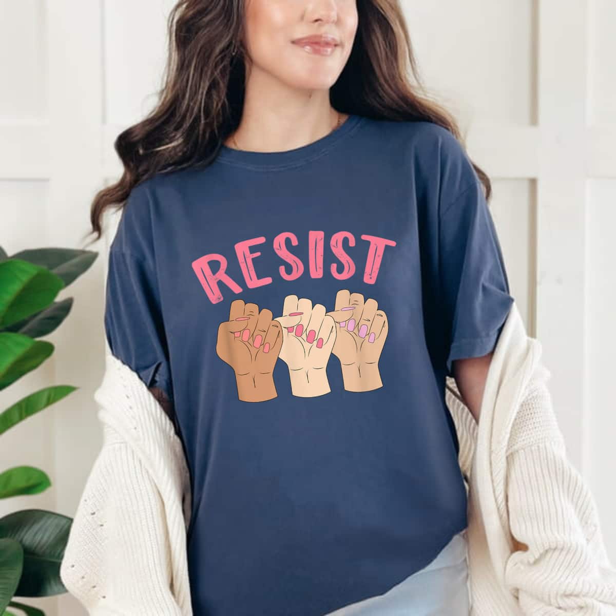 Strong Women Resist Girl Power Feminist T-Shirt Gift Strong Women Resist Girl Power Feminist T-Shirt Gift
