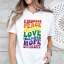 Groovy Kindness Peace Equality Rainbow Flag LGBTQ Ally Pride T-Shirt Groovy Kindness Peace Equality Rainbow Flag LGBTQ Ally Pride T-Shirt