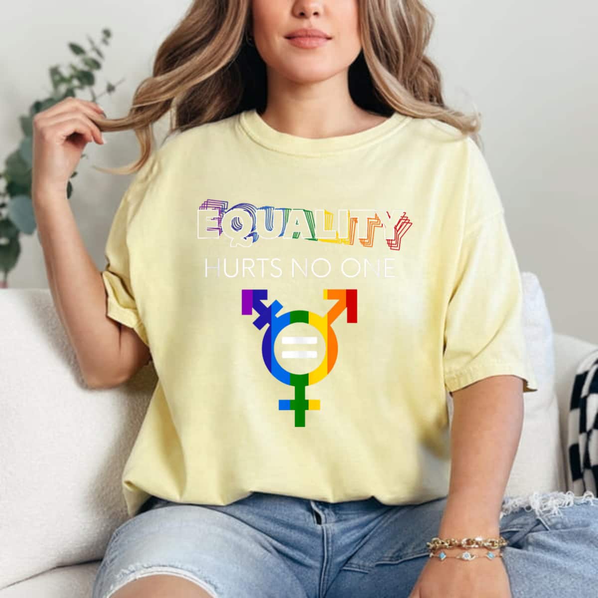 Equality Hurts No One LGBT LGBTQ Gay Pride Human Rights T-Shirt Equality Hurts No One LGBT LGBTQ Gay Pride Human Rights T-Shirt