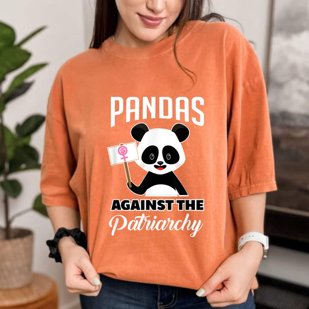 Strong Women Pandas Against The Patriarchy Humorous Feminism T-Shirt Strong Women Pandas Against The Patriarchy Humorous Feminism T-Shirt