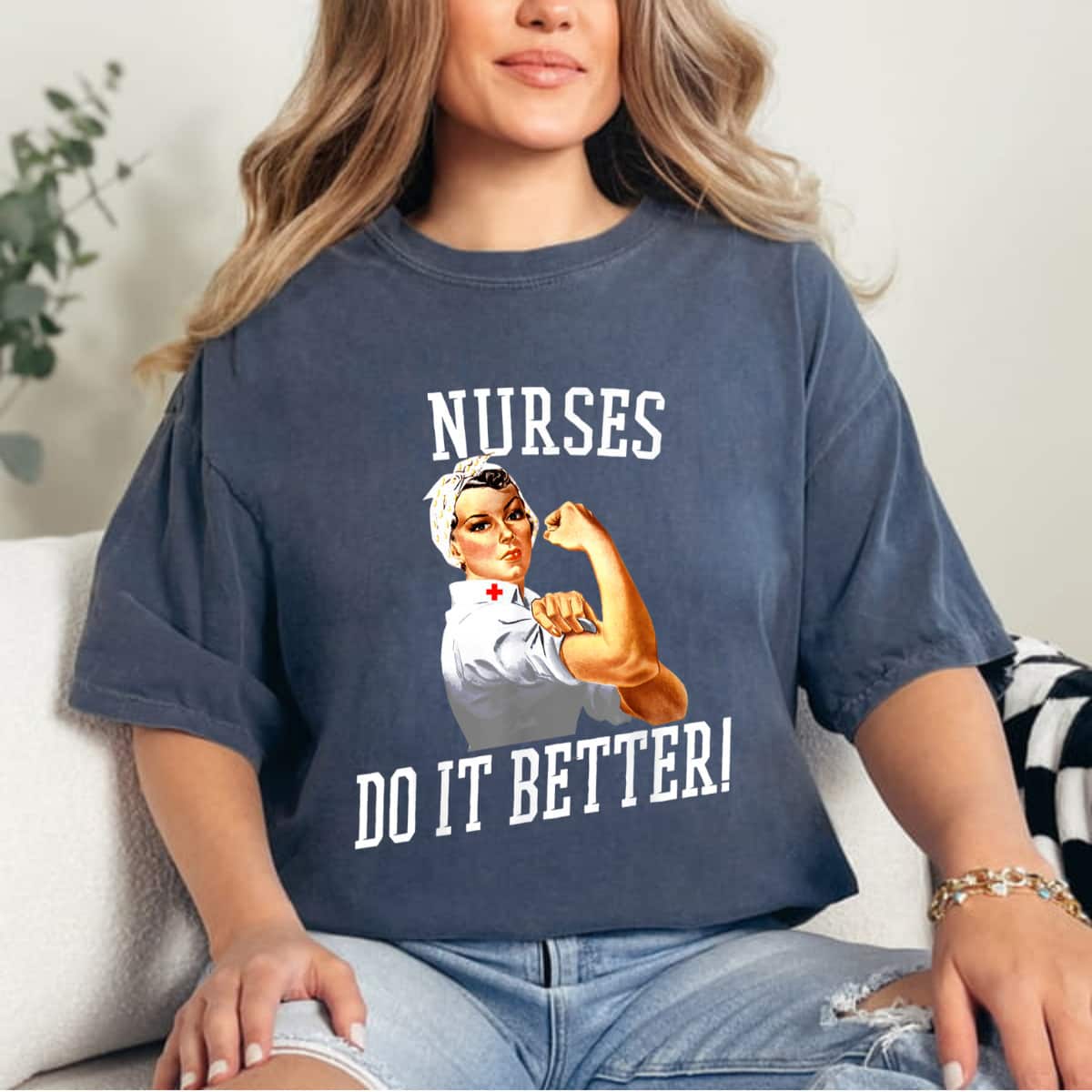 Nurses Do It Better Art -Nurse Rosie Riveter Nurse T-Shirt Nurses Do It Better Art -Nurse Rosie Riveter Nurse T-Shirt