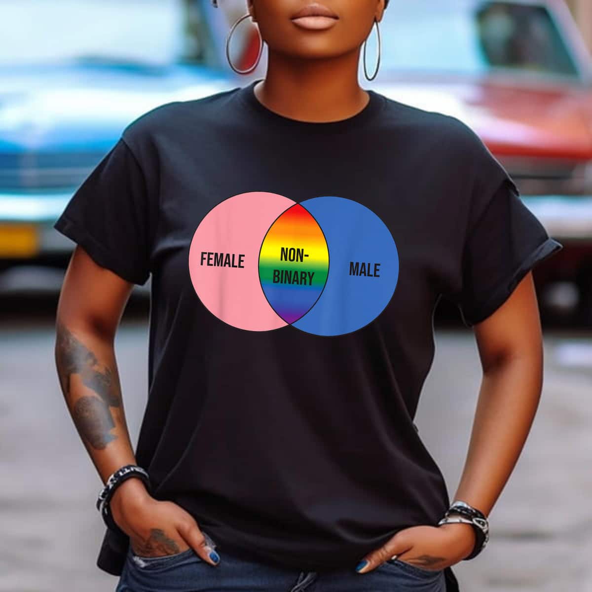 Non Binary Set LGBT Flag Equality Pride T-Shirt Non Binary Set LGBT Flag Equality Pride T-Shirt