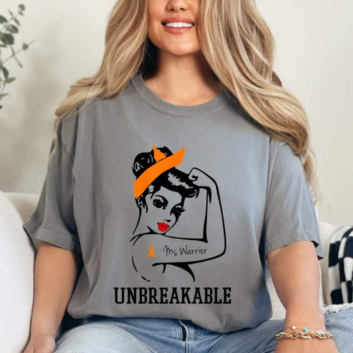 Strong Women MS Warrior Unbreakable T-Shirt Strong Women MS Warrior Unbreakable T-Shirt