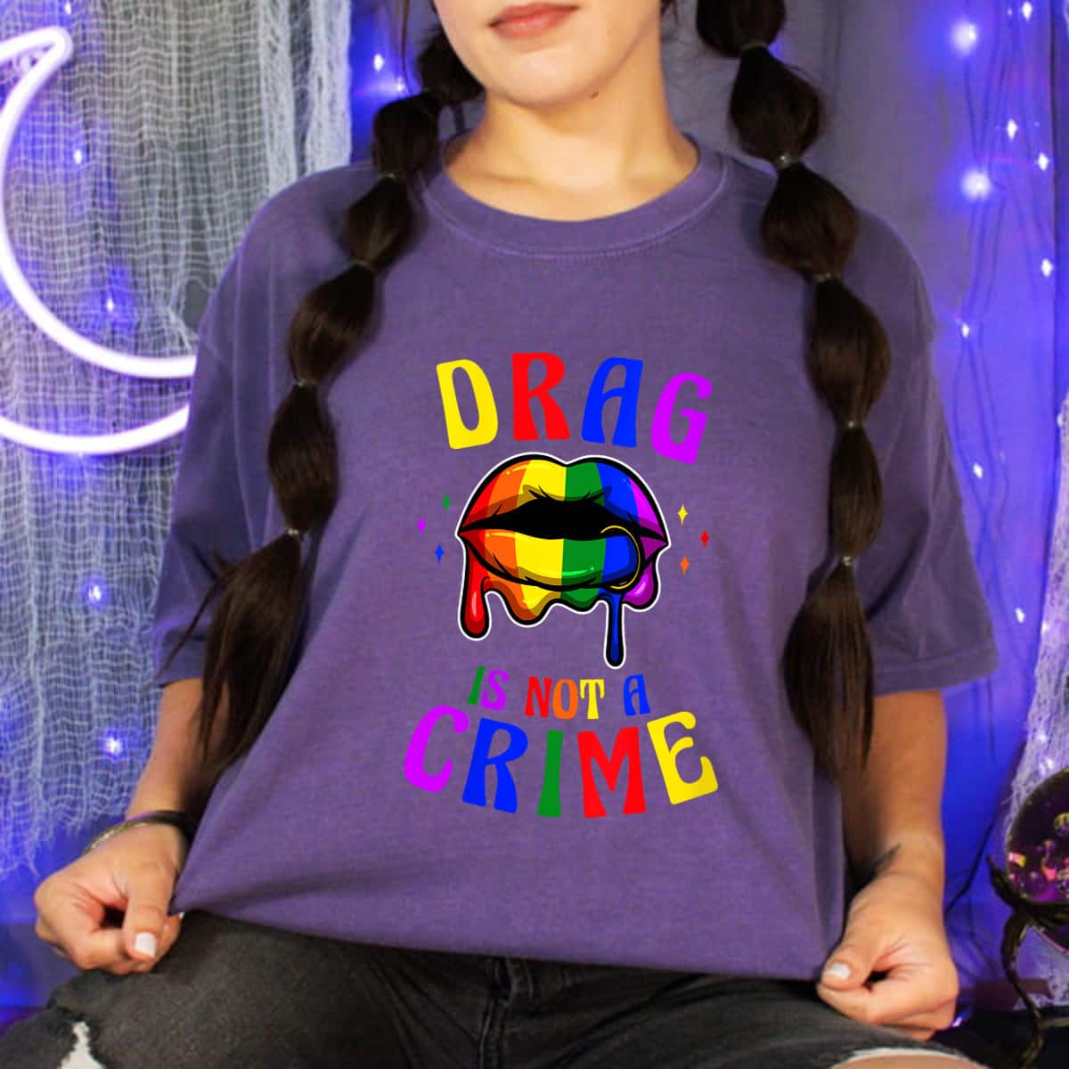 Womens Drag Is Not A Crime LGBT Pride Equality Queen T-Shirt Womens Drag Is Not A Crime LGBT Pride Equality Queen T-Shirt