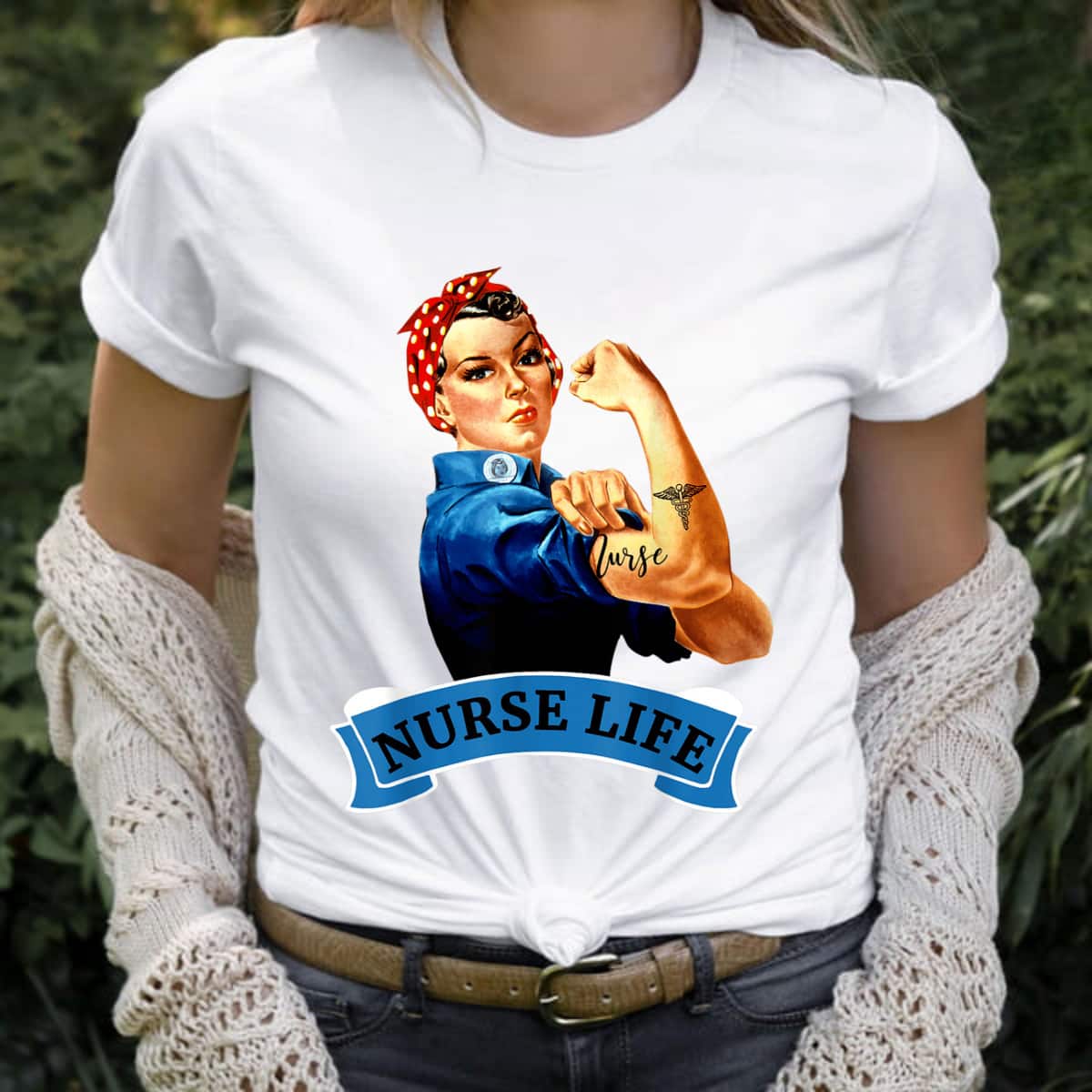 Strong Women Rosie The Riveter Vintage Retro Nurse Life Appreciation Feminist T-Shirt Strong Women Rosie The Riveter Vintage Retro Nurse Life Appreciation Feminist T-Shirt