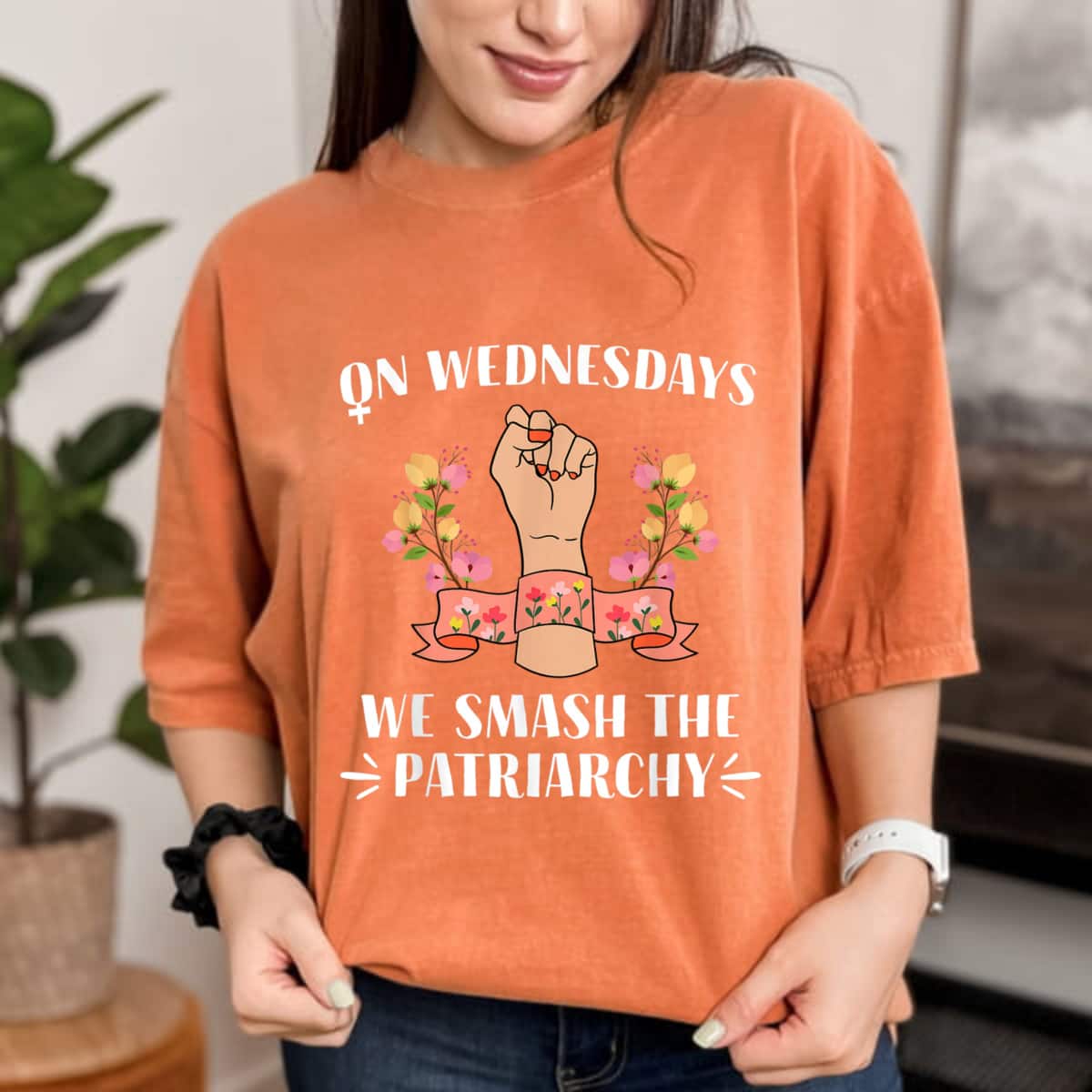 Strong Women On Wednesdays We Smash The Patriarchy Women Right Feminist T-Shirt Strong Women On Wednesdays We Smash The Patriarchy Women Right Feminist T-Shirt