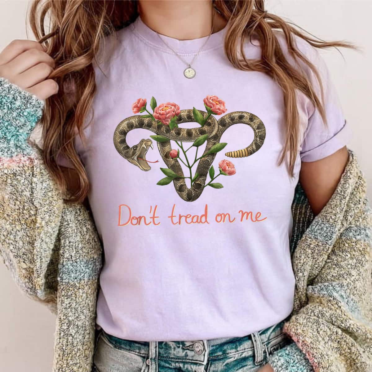 Strong Women Don’t Tread On Me Uterus Womens T-Shirt Strong Women Don’t Tread On Me Uterus Womens T-Shirt