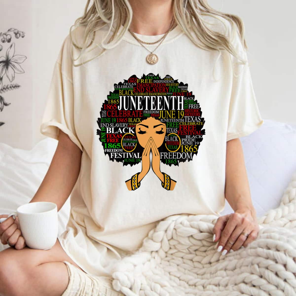 Strong Women Womens Juneteenth Melanin Black Women Natural Hair Afro Word Art T-Shirt Strong Women Womens Juneteenth Melanin Black Women Natural Hair Afro Word Art T-Shirt