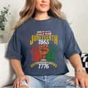 Strong Women Juneteenth 1865 Because My Ancestors Weren't Free In 1776 T-Shirt Strong Women Juneteenth 1865 Because My Ancestors Weren't Free In 1776 T-Shirt