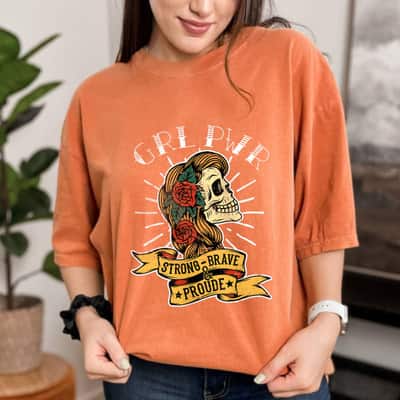 Womens Rockabilly Girl Vintage Retro Girl Power GRL PWR Tattoo Pin-Up T-Shirt Womens Rockabilly Girl Vintage Retro Girl Power GRL PWR Tattoo Pin-Up T-Shirt