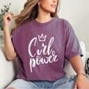 Curl Power Cute Curly Hair Natural Wild Curls Girl Power T-Shirt