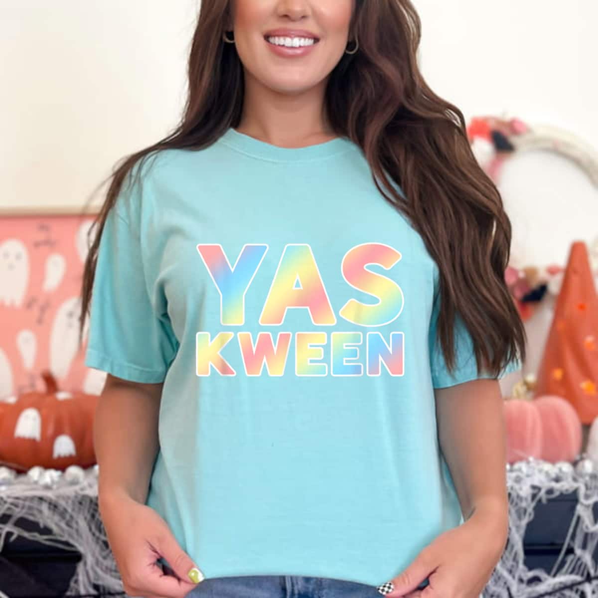 Girl Power Feminist YAS QUEEN Yes Kween LGBTQ Rainbow Drag T-Shirt Girl Power Feminist YAS QUEEN Yes Kween LGBTQ Rainbow Drag T-Shirt