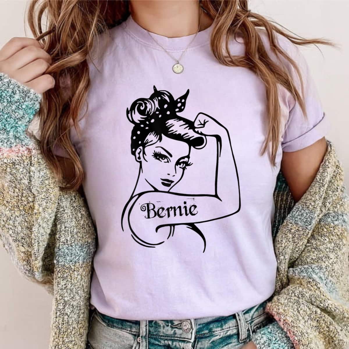 Womens Bernie - Girl Power Bernie Sanders Unbreakable T-Shirt Womens Bernie - Girl Power Bernie Sanders Unbreakable T-Shirt