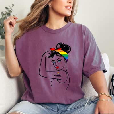 LGBT Girl Power Pin Up Gay Pride Equality LGBT Pride Month T-Shirt