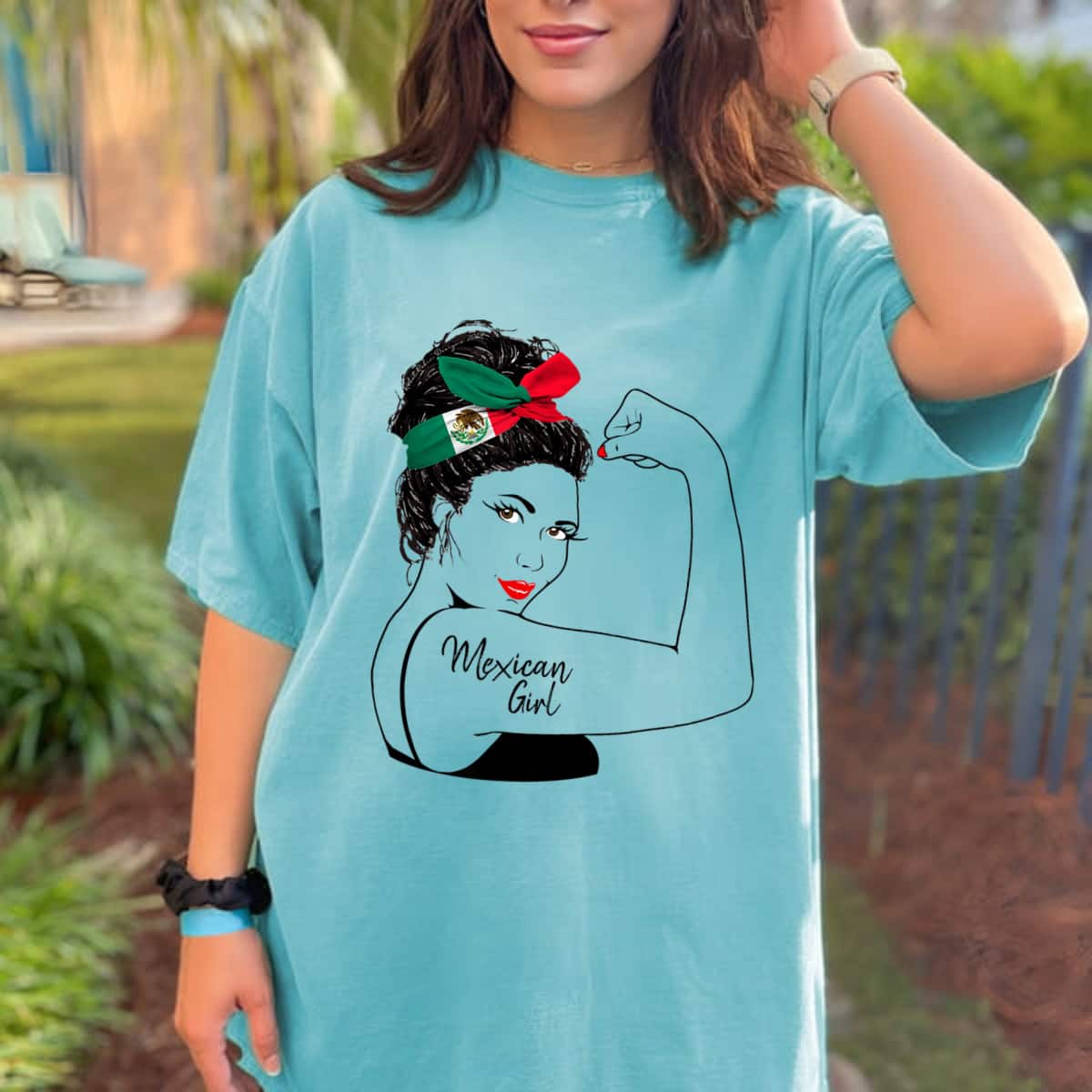 Mexican Girl Unbreakable Rosie The Riveter T-Shirt Mexican Girl Unbreakable Rosie The Riveter T-Shirt