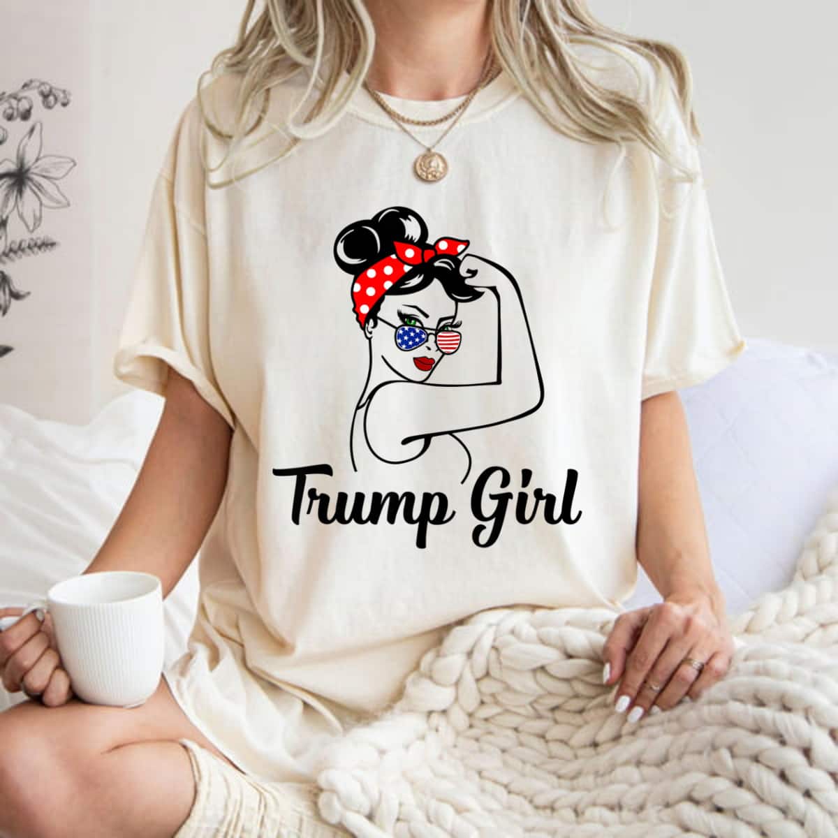 Trump Girl Rosie The Riveter Republican Gifts Pro Donald T-Shirt Trump Girl Rosie The Riveter Republican Gifts Pro Donald T-Shirt
