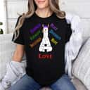Llama Peace Love Inclusion Equality Diversity Human Rights T-Shirt